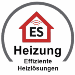 Logo ES Heizung mit Schriftzug „Effiziente Heizlösungen“